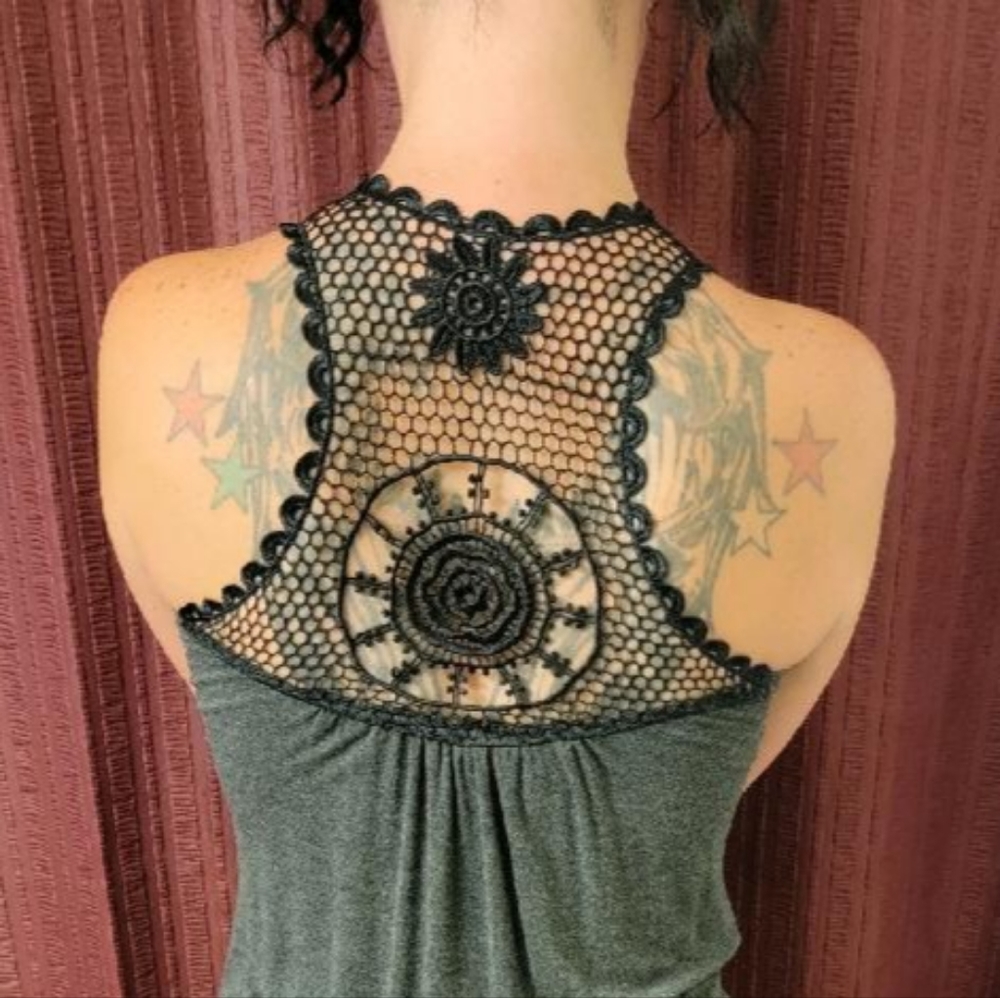 Midnight Grey Lucky Lotus Dress